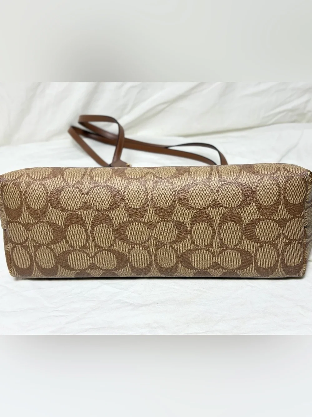 Coach Zip Top Tote #4455 | Signature Canvas Tote | Like New